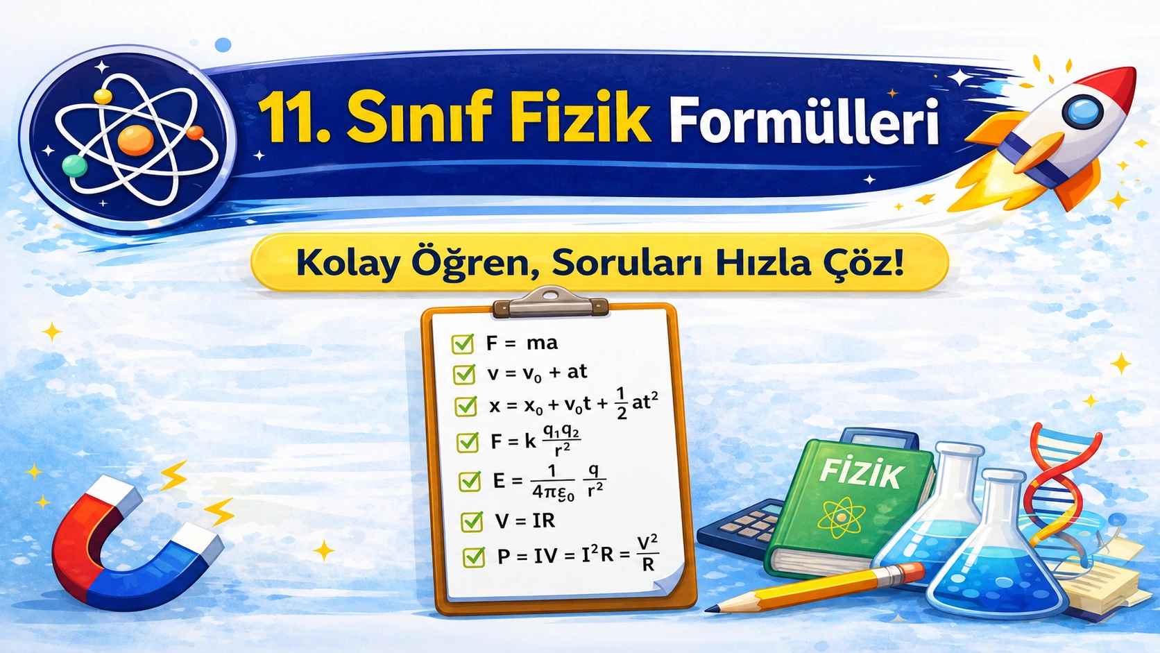 11. sınıf fizik formülleri tam liste 2026