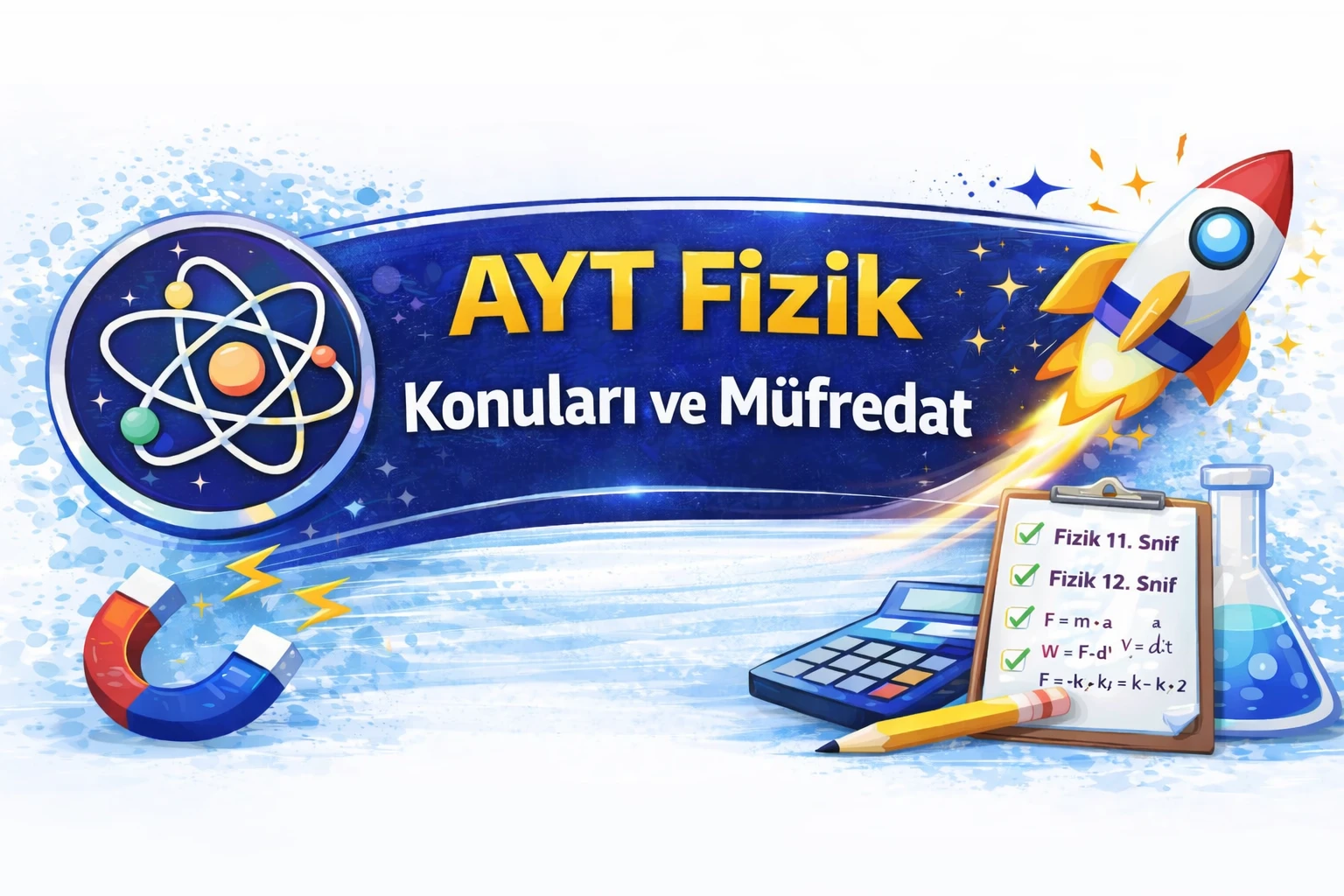 AYT fizik konuları ve müfredat rehberi görseli