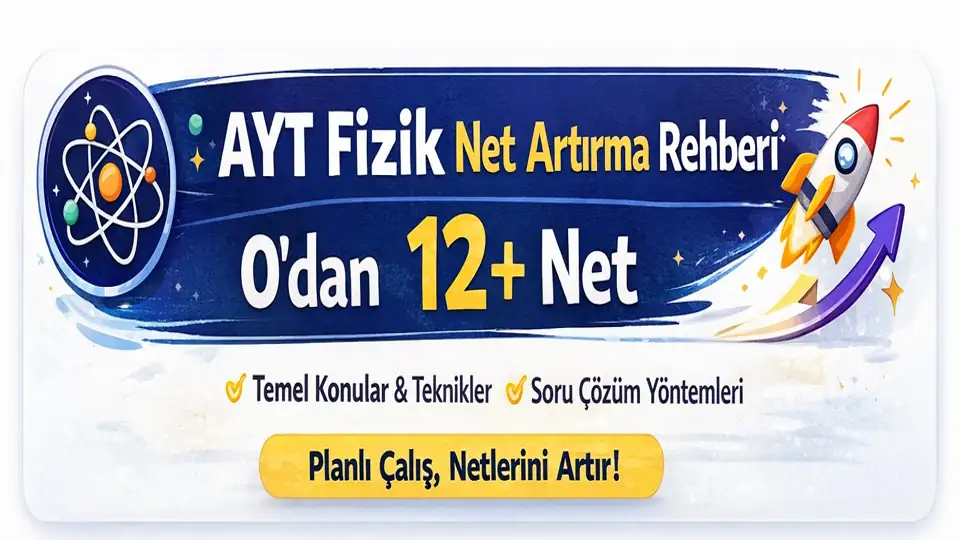 AYT fizik net artırma rehberi kapak görseli