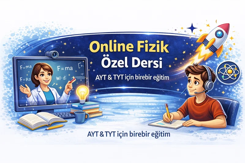 Online fizik özel dersi nasıl olur rehberi görseli