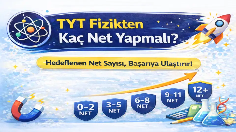 TYT fizikten kaç net yapmalı hedef tablosu kapak görseli