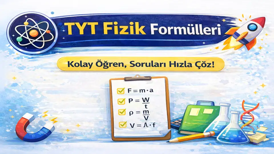TYT fizik formülleri özet listesi kapak görseli