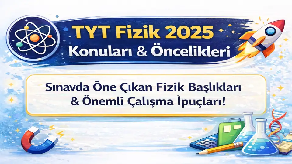 TYT 2025 fizik çıkan konular analiz görseli